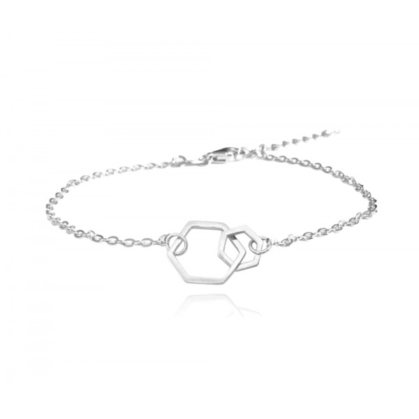 Bransoletka srebrna - heksagon Bransoletka srebrna - heksagon