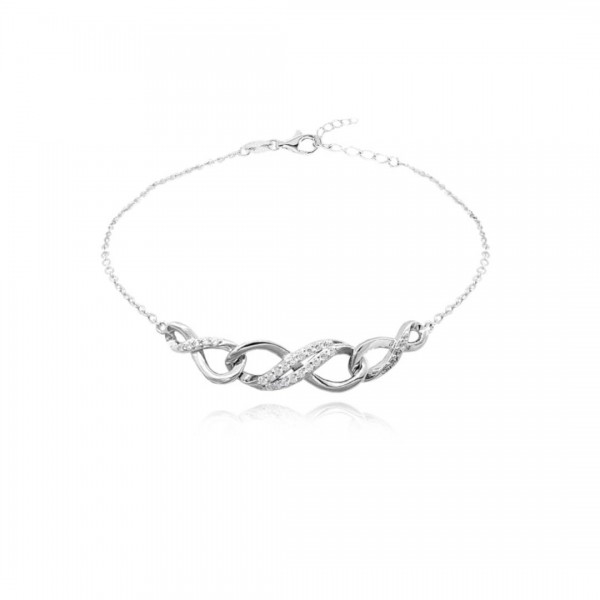 Bransoletka srebrna - nieskończoność