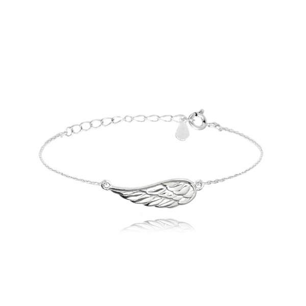 Bransoletka srebrna ze skrzydłem
