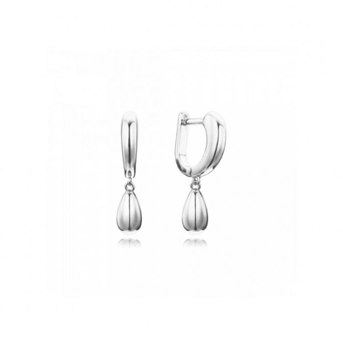 Kolczyki srebrne 925 - wiszące kropelki