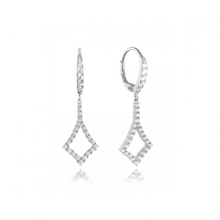 Kolczyki srebrne - bogato zdobione cyrkoniami łezki Kolczyki srebrne - bogato zdobione cyrkoniami łezki