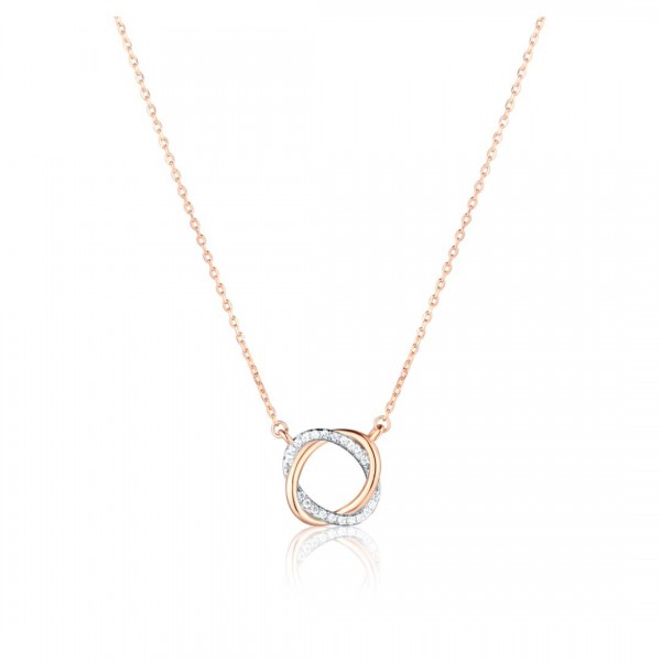 Naszyjnik srebrny rose gold z okrągłą dwukolorową zawieszką z cyrkoniami naszyjnik-srebrny-rose-gold-z-okragla-dwukolorowa-zawieszka-z-cyrkoniami-2nfmz84t