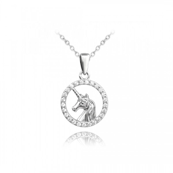Naszyjnik srebrny dziecięcy - jednorożec naszyjnik-srebrny-dzieciecy-jednorozec-mnsjmad0028sn38