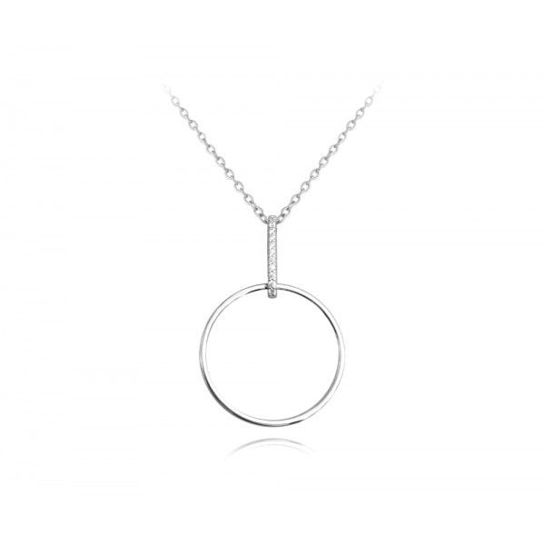 Naszyjnik srebrny - koło