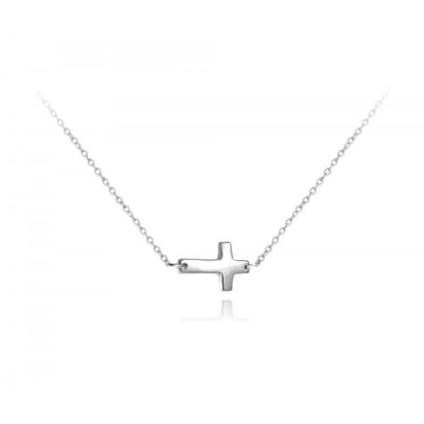 Naszyjnik srebrny - krzyż