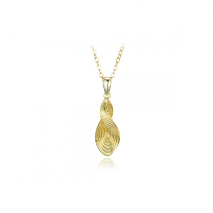 Naszyjnik srebrny pr. 925 pozłacany - szczotkowany Naszyjnik srebrny pr. 925 pozłacany - szczotkowany