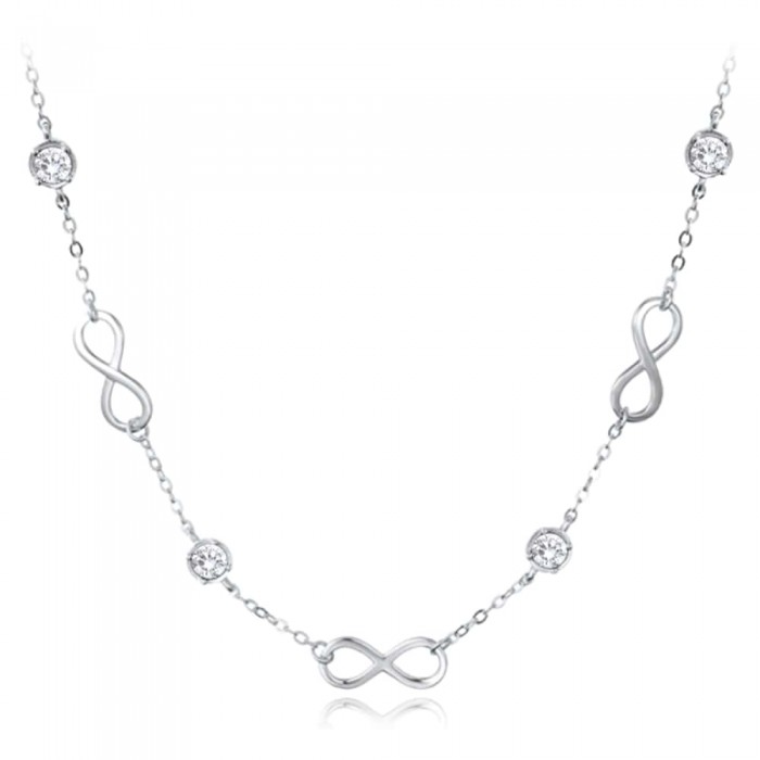 Naszyjnik srebrny ze znakiem nieskończoności