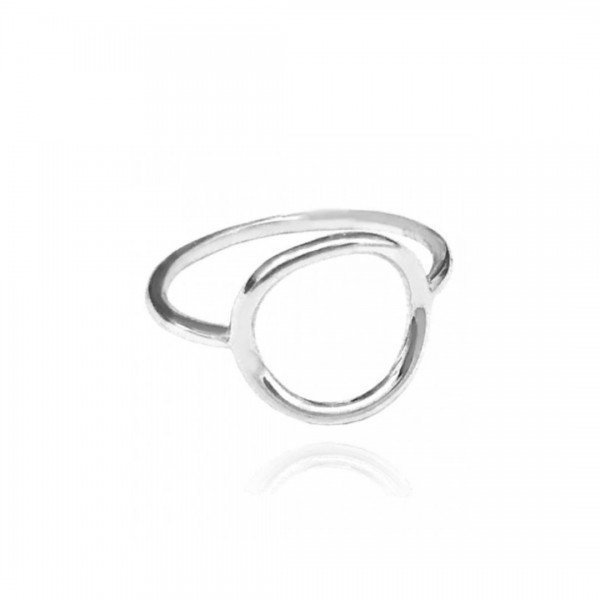 Pierścionek srebrny - okrąg