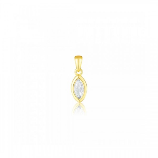 Zawieszka srebrna 925 pozłacana - łezka z cyrkonią Zawieszka srebrna 925 pozłacana - łezka z cyrkonią