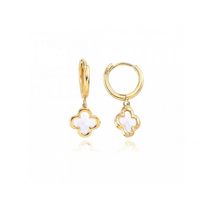 Kolczyki złote pr. 585 czterolistne koniczyny