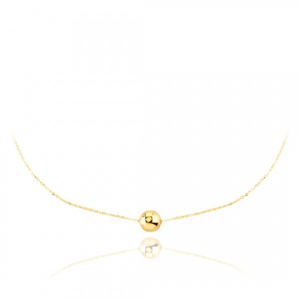 Naszyjnik złoty 585 z kuleczką