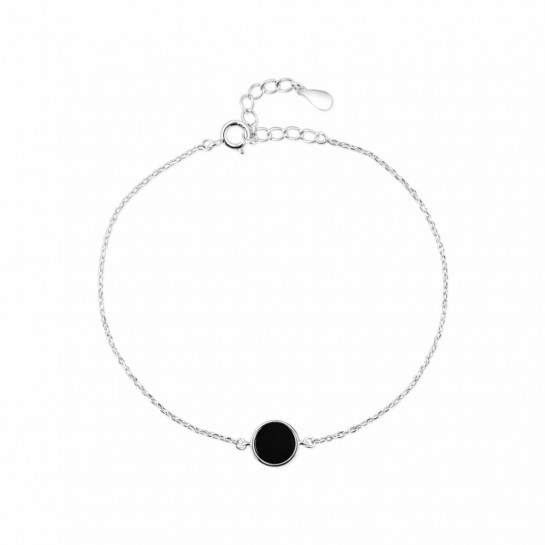 Bransoletka srebrna 925 z onyksem