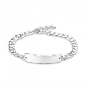 Bransoleta srebrna pr. 925 - pancerka z blaszką