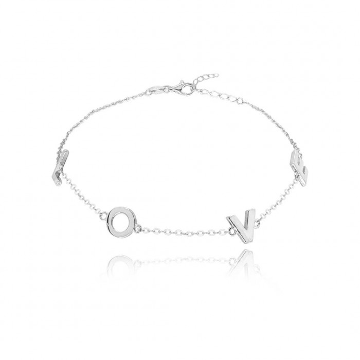 Bransoletka srebrna pr. 925 z napisem "LOVE"