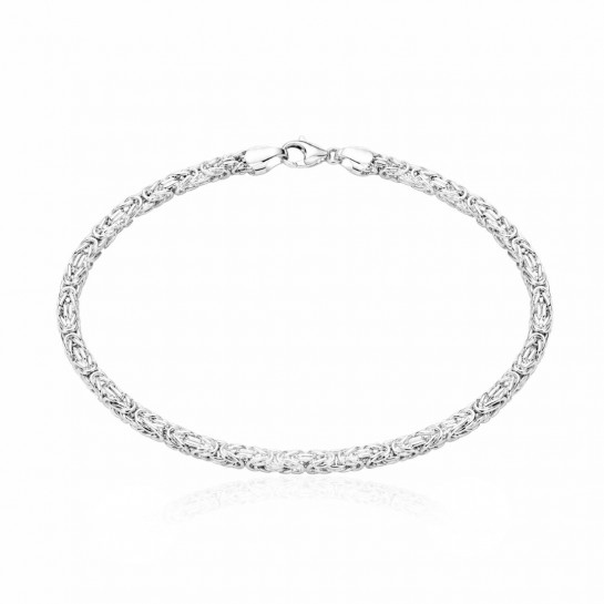 Bransoleta srebro 925 splot królewski 20 cm