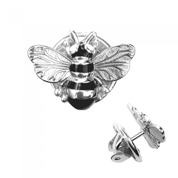 Broszka srebrna - pszczoła