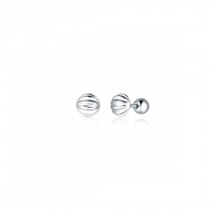 Kolczyki srebrne 925 - faliste muszelki