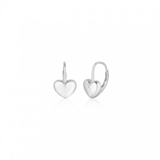 Kolczyki srebrne 925 gładkie serduszka