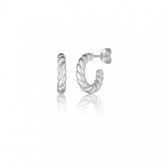 Kolczyki srebrne 925 spiralne wkrętki