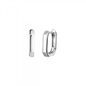 Kolczyki srebrne 925 z nowoczesnymi kantami