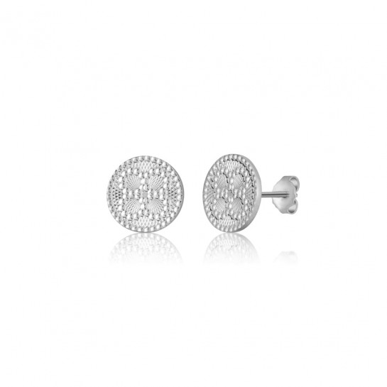 Kolczyki srebrne Mandala