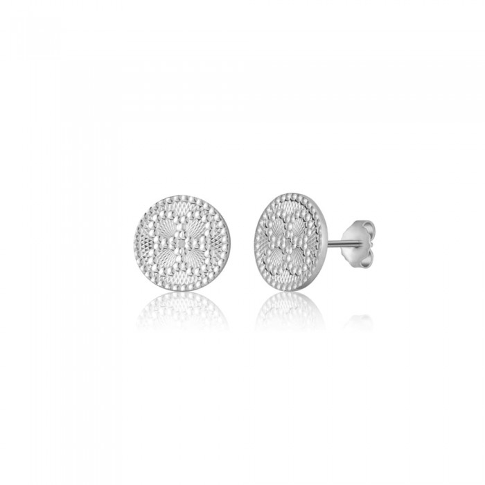 Kolczyki srebrne Mandala