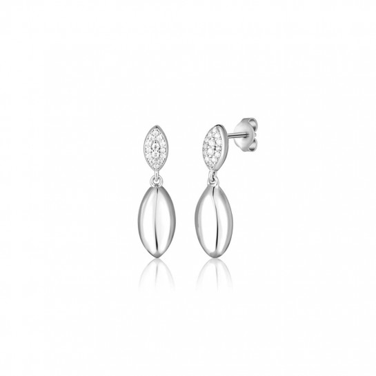 Kolczyki srebrne na sztyfcie z wiszącym elementem