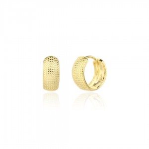 Kolczyki srebrne pozłacane z kulkowaną strukturą