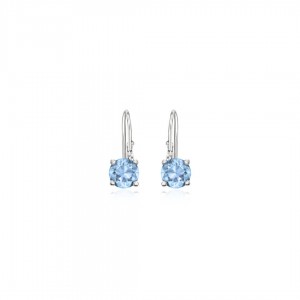Kolczyki srebrne pr. 925 błękitne cyrkonie