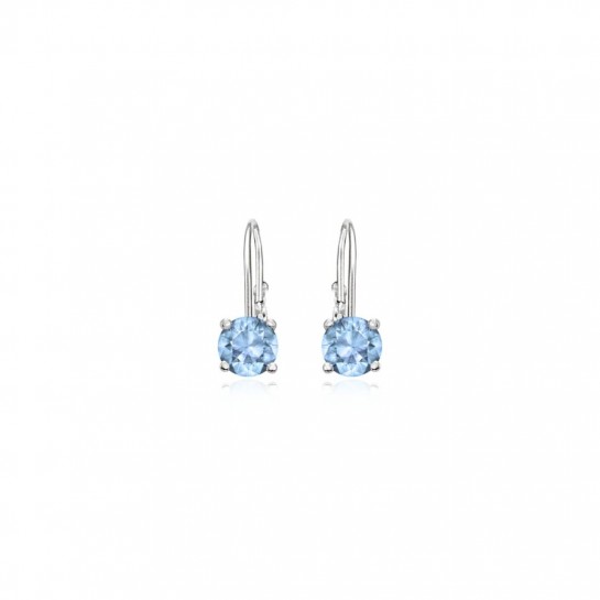 Kolczyki srebrne pr. 925 błękitne cyrkonie