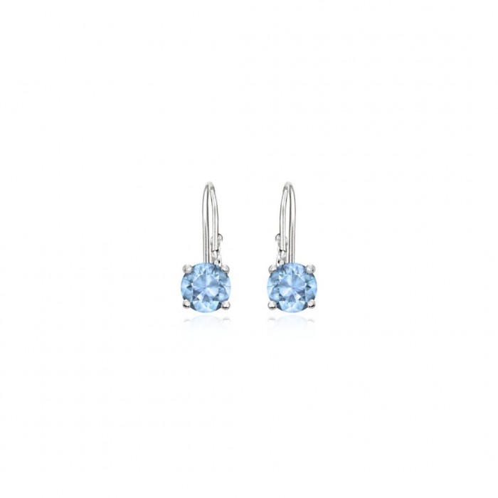 Kolczyki srebrne pr. 925 błękitne cyrkonie