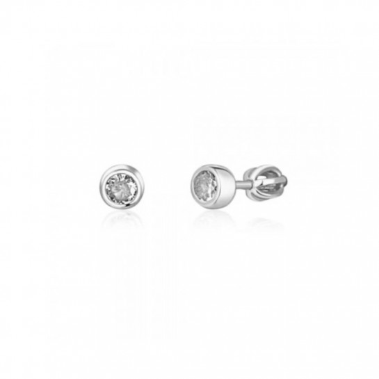 Kolczyki srebrne zakręcane sztyfty z cyrkoniami 7 mm