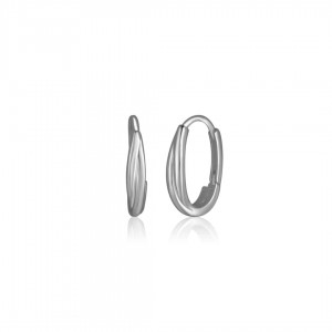 Kolczyki srebrne zatrzaskowe - splecione linie