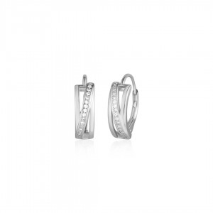 Kolczyki srebro 925 z białymi cyrkoniami