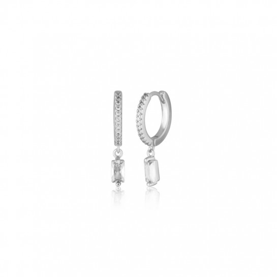 Kolczyki srebro 925 z białymi wiszącymi cyrkoniami