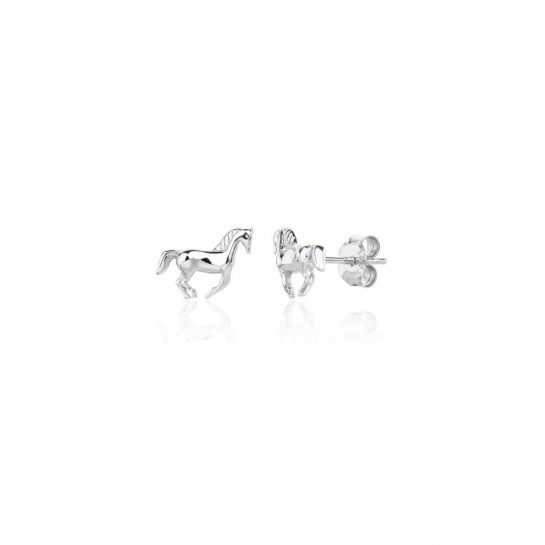 Kolczyki srebro pr. 925 na sztyft - konie