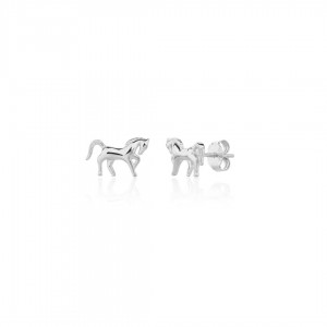 Kolczyki srebro pr. 925 wkrętki - konie
