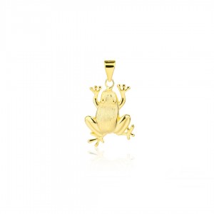 Zawieszka srebrna pozłacana pr. 925 żaba