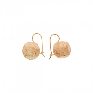 Kolczyki srebrne rose gold - kulki 