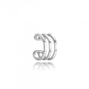 Kolczyk srebrny - gładka nausznica ear cuff