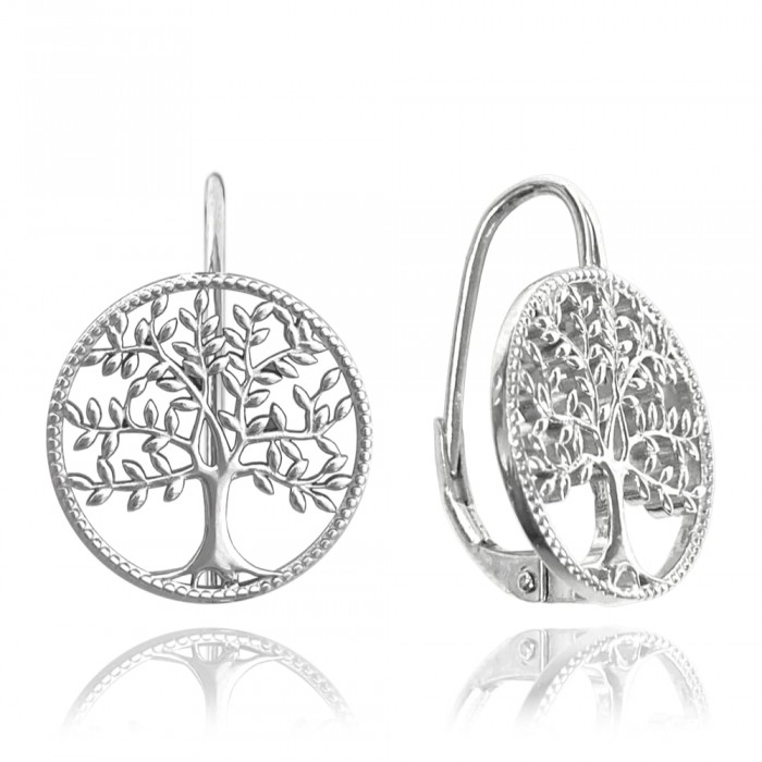 Kolczyki srebrne - drzewo życia