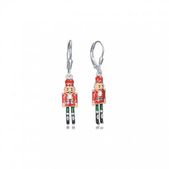 Kolczyki srebrne - dziadek do orzechów