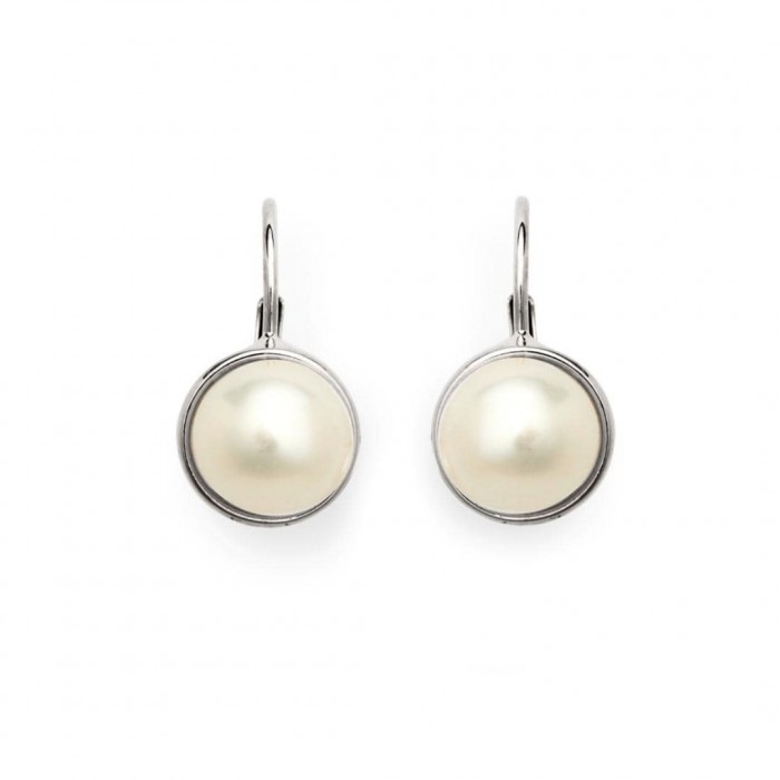 Kolczyki srebrne klasyczne z perłami 
