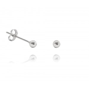 Kolczyki srebrne - małe kulki 3 mm