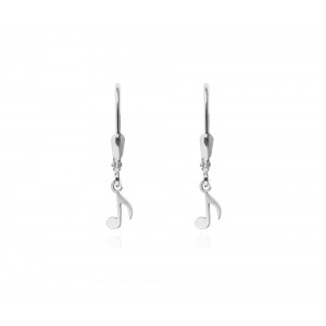 Kolczyki srebrne - nutki