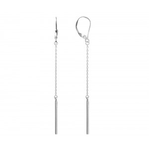 Kolczyki srebrne wiszące patyczki