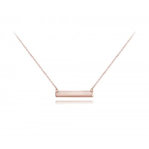 Naszyjnik srebrny rose gold - blaszka do grawerowania