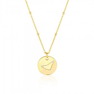 Naszyjnik srebrny pozłacany - KOZIOROŻEC gwiazdozbiór