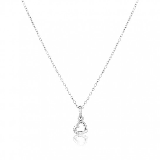 Srebrny naszyjnik 925 serduszko z cyrkoniami