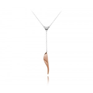 Naszyjnik srebrny rose gold 